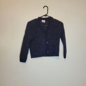 Hanna anderson blue knit button front  cardigan